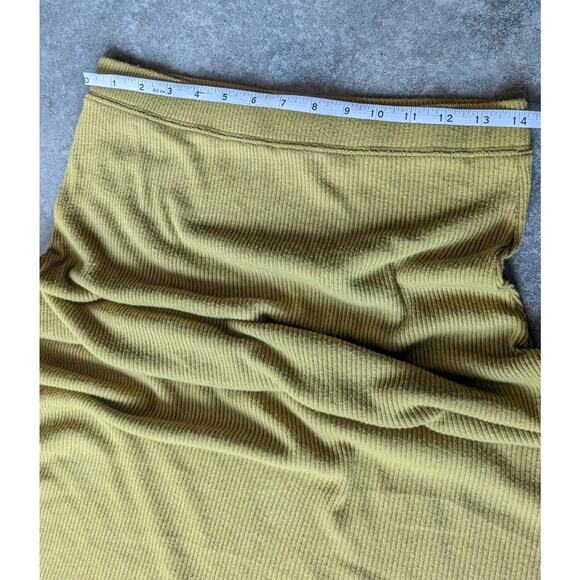 FP Beach Sweater Set Olive Skirt FREE PEOPLE Size Medium UO Ruffle Lagenlook Y2K - Picture 12 of 12